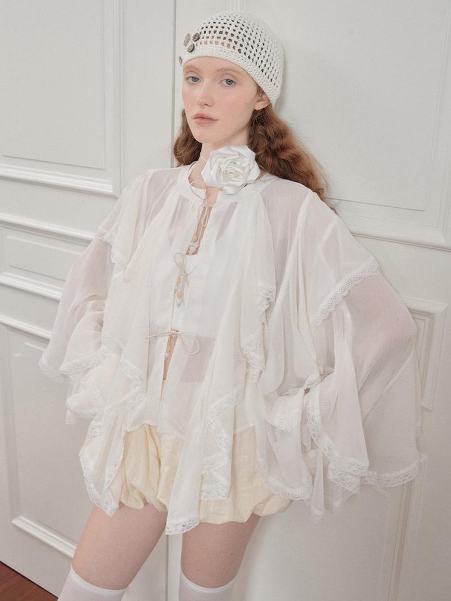 AnnoMundi Floral Lace Sun Shield Shirt