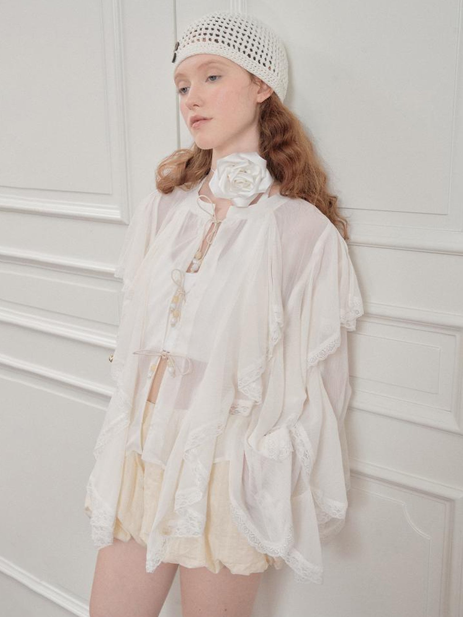 AnnoMundi Floral Lace Sun Shield Shirt