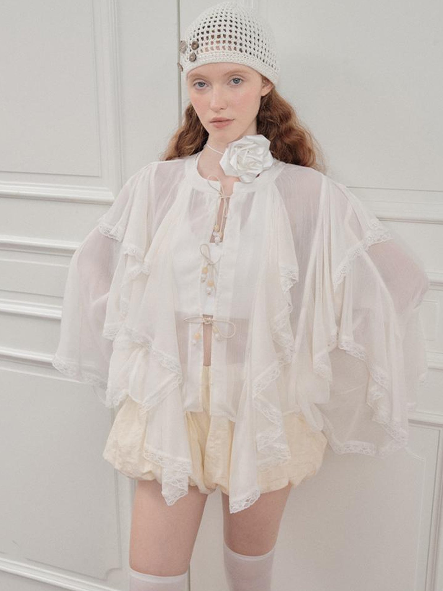 AnnoMundi Floral Lace Sun Shield Shirt