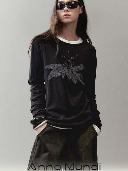 AnnoMundi Floral Print Knit T Shirt