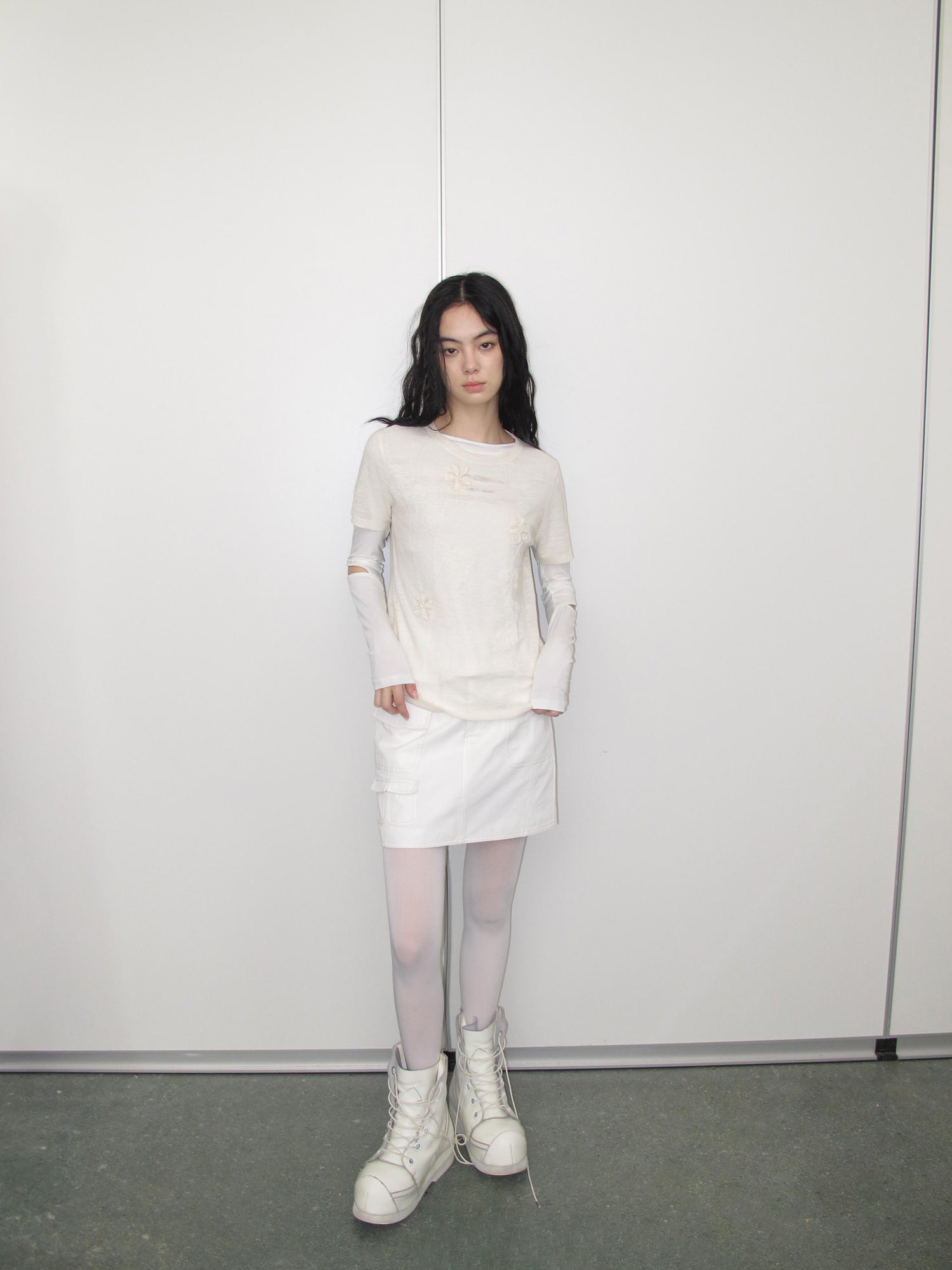 AnnoMundi Floral Shadow Knit T Shirt
