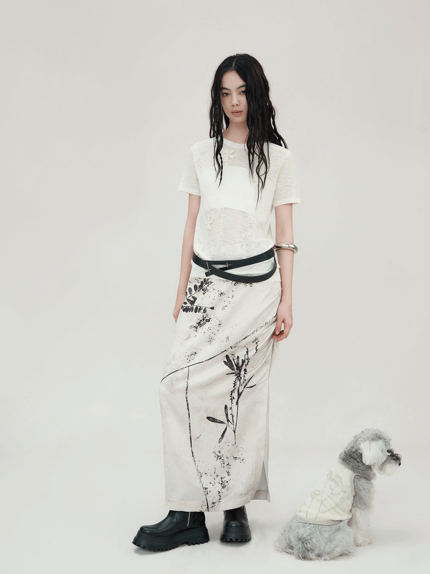 AnnoMundi Floral Shadow Knit T Shirt
