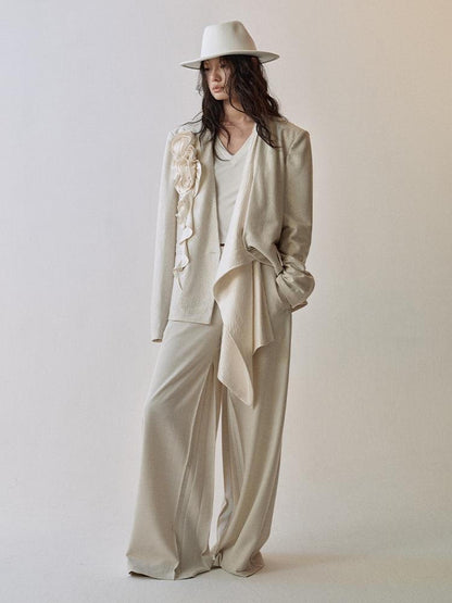 AnnoMundi Floral Texture Detachable Blazer