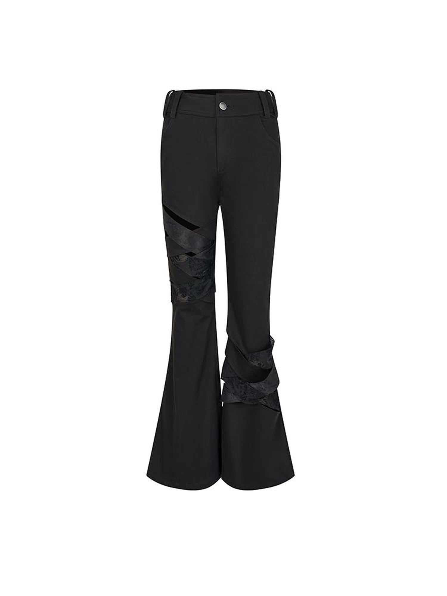 AnnoMundi Floral Weave Micro Flare Trousers