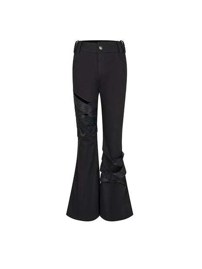 AnnoMundi Floral Weave Micro Flare Trousers