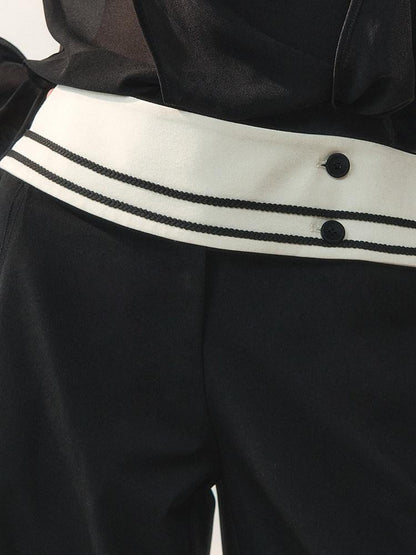 AnnoMundi Foldover Wide Waist Button Detail Women&