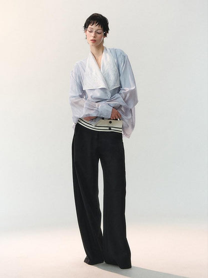 AnnoMundi Foldover Wide Waist Button Detail Women&