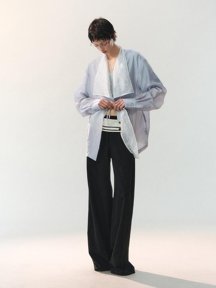 AnnoMundi Foldover Wide Waist Button Detail Women&