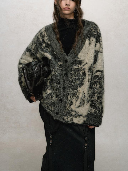 AnnoMundi French Lace Trimmed Wool Blend Knit Top With Flocked Detail
