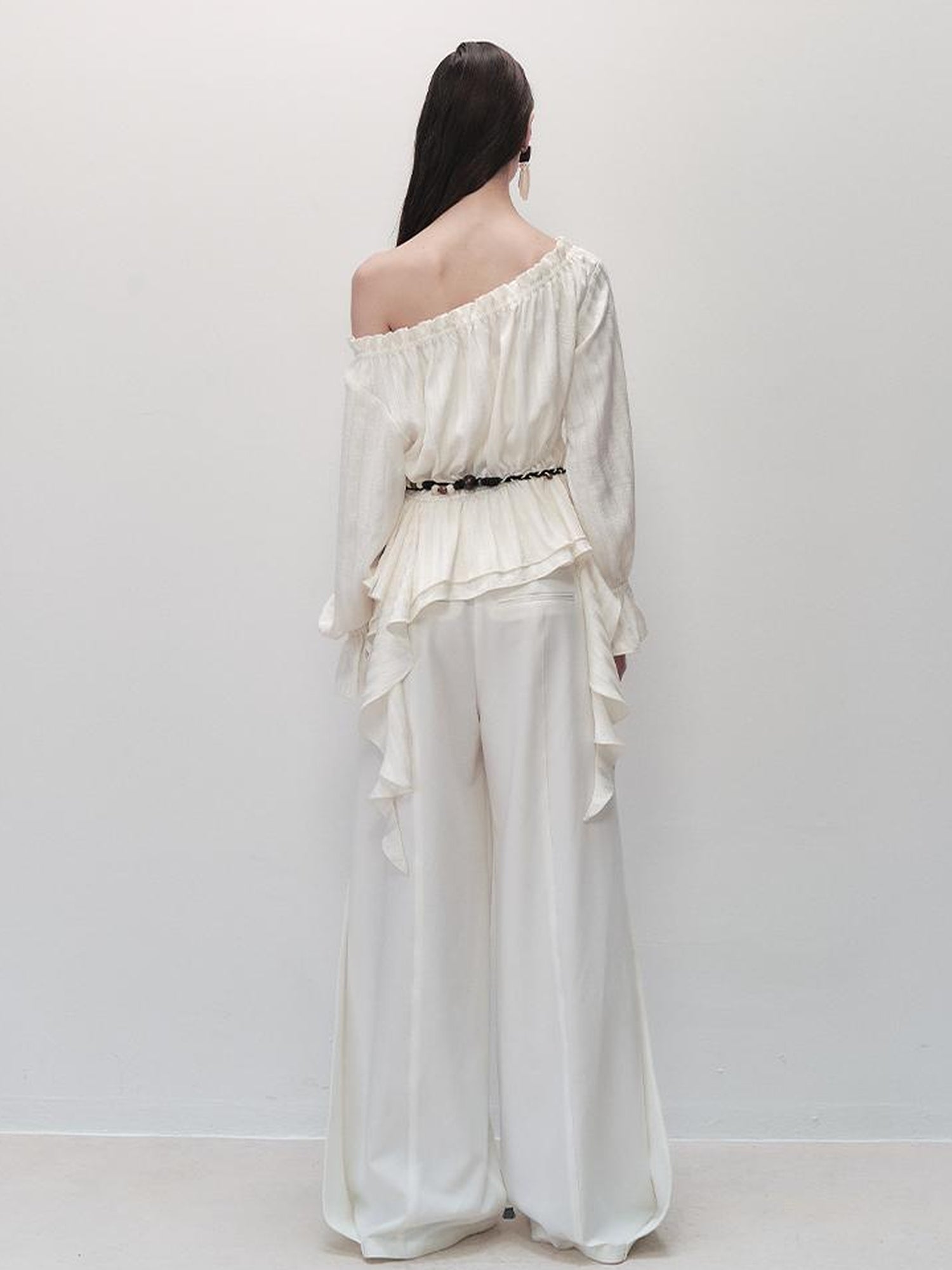 AnnoMundi French Ruffled Off Shoulder Blouse