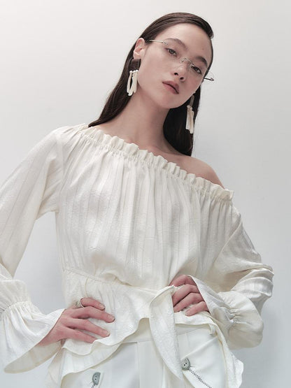 AnnoMundi French Ruffled Off Shoulder Blouse
