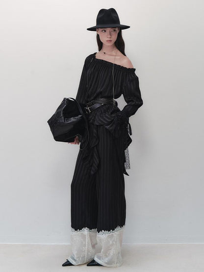 AnnoMundi French Ruffled Off Shoulder Blouse