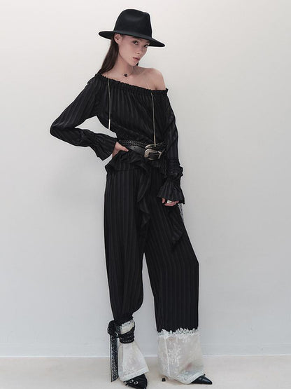 AnnoMundi French Ruffled Off Shoulder Blouse