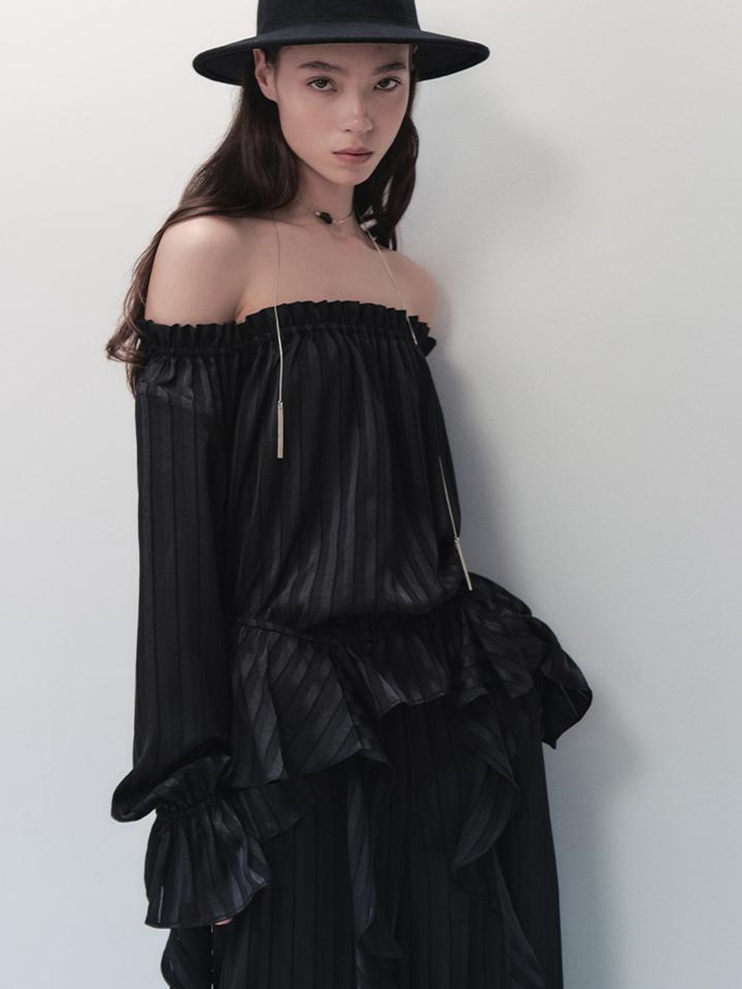 AnnoMundi French Ruffled Off Shoulder Blouse