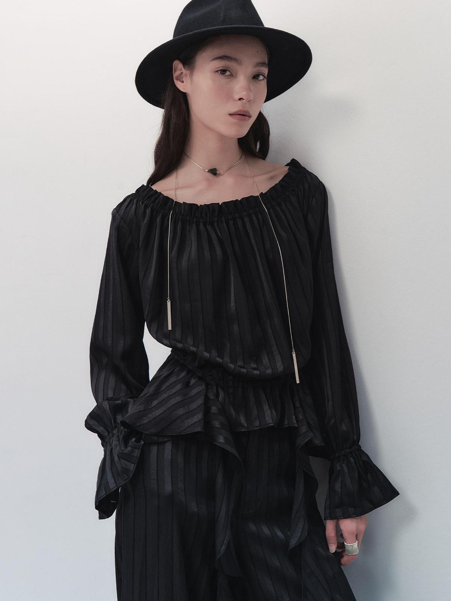 AnnoMundi French Ruffled Off Shoulder Blouse