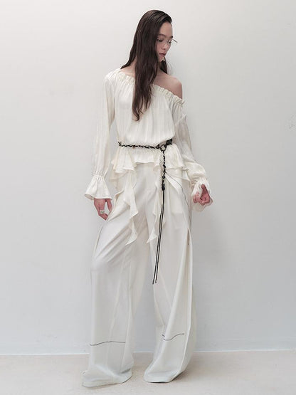 AnnoMundi French Ruffled Off Shoulder Blouse