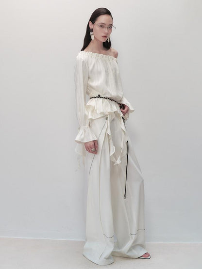 AnnoMundi French Ruffled Off Shoulder Blouse