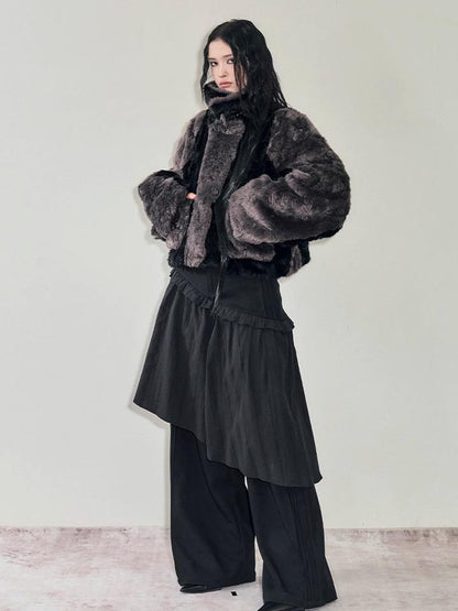 AnnoMundi French Style Layered Ruffle Wide Leg Palazzo Pants