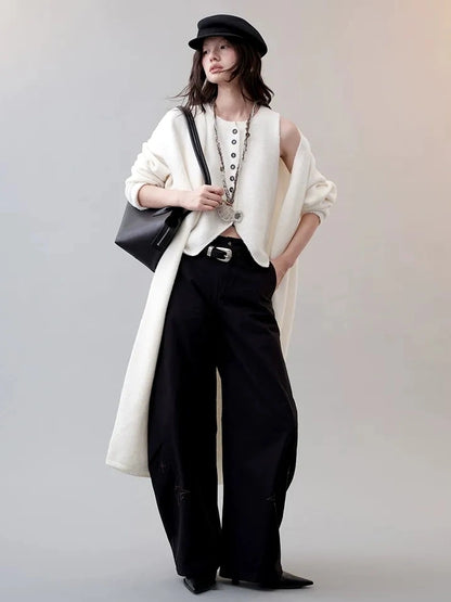 AnnoMundi Frost White Dream Long Knit Vest Set Suits