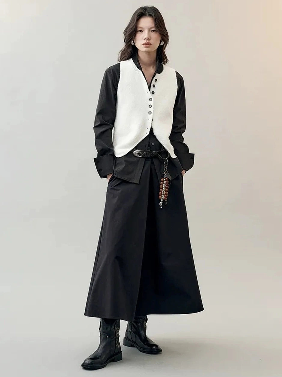 AnnoMundi Frost White Dream Long Knit Vest Set Suits