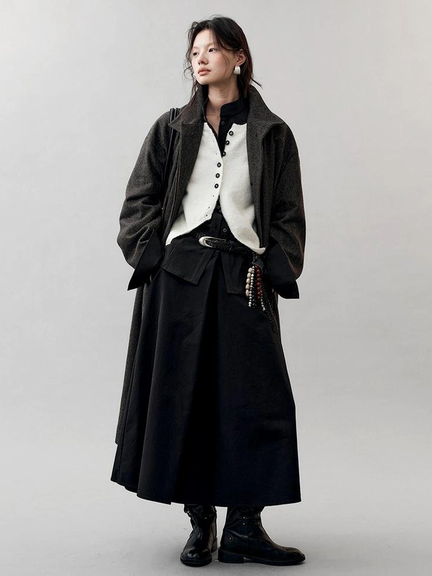 AnnoMundi Frost White Dream Long Knit Vest Set Suits