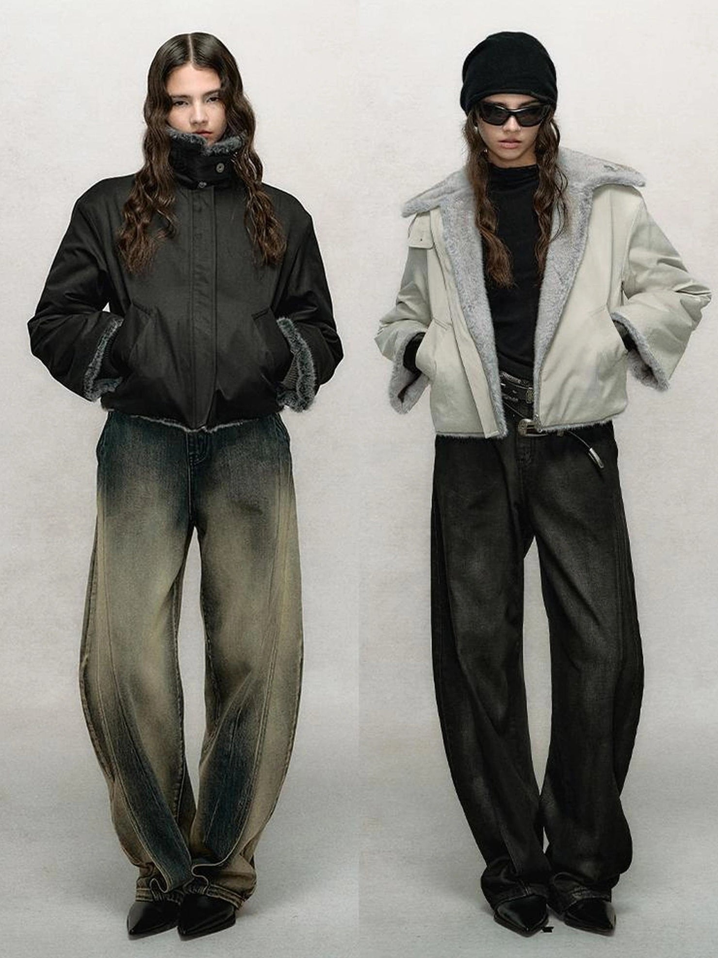 AnnoMundi Frostshadow Tweed Short Eco Fur Jacket Jacket