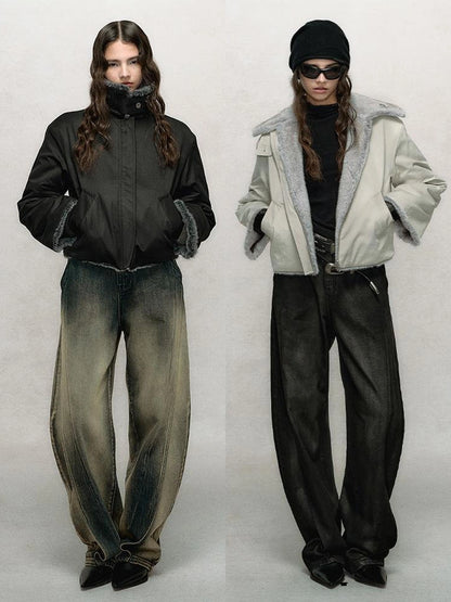 AnnoMundi Frostshadow Tweed Short Eco Fur Jacket Jacket