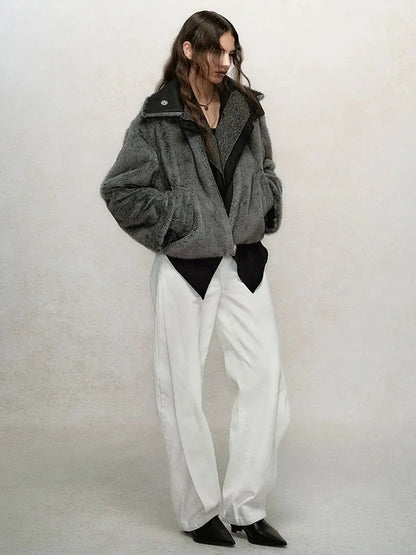 AnnoMundi Frostshadow Tweed Short Eco Fur Jacket Jacket