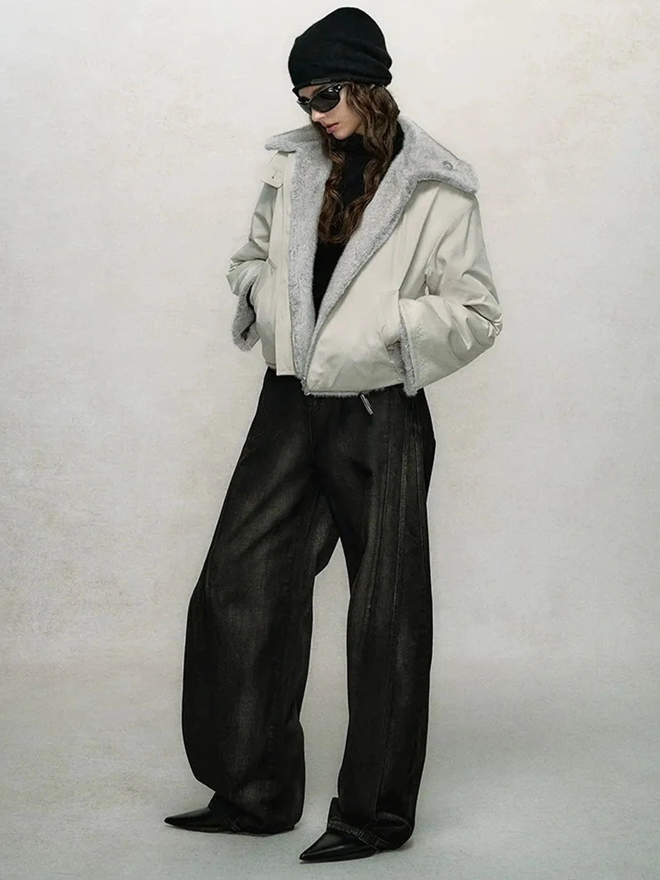 AnnoMundi Frostshadow Tweed Short Eco Fur Jacket Jacket