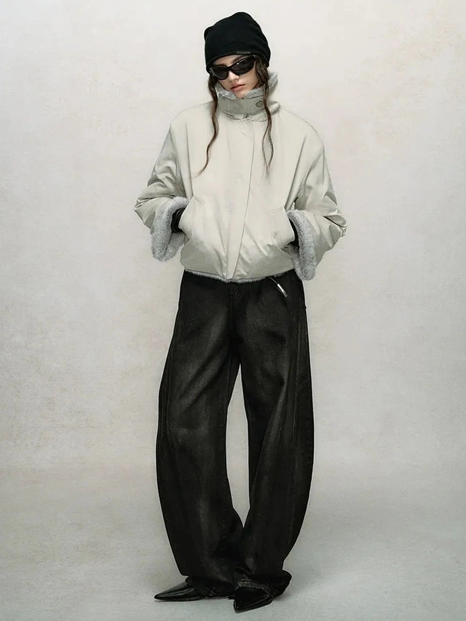 AnnoMundi Frostshadow Tweed Short Eco Fur Jacket Jacket