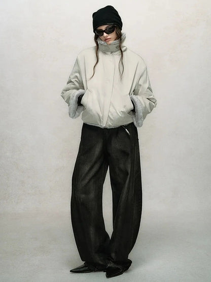 AnnoMundi Frostshadow Tweed Short Eco Fur Jacket Jacket