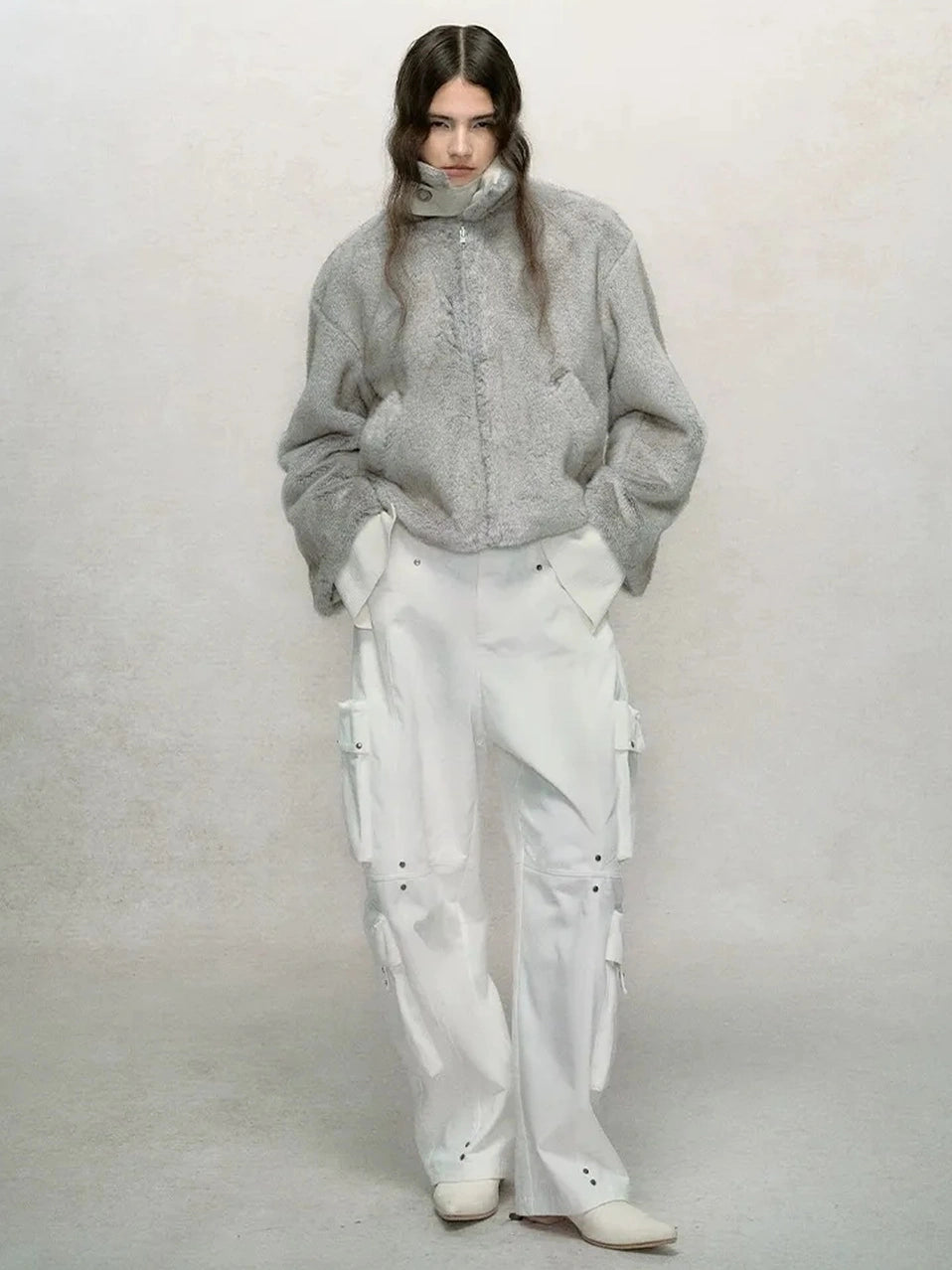 AnnoMundi Frostshadow Tweed Short Eco Fur Jacket Jacket