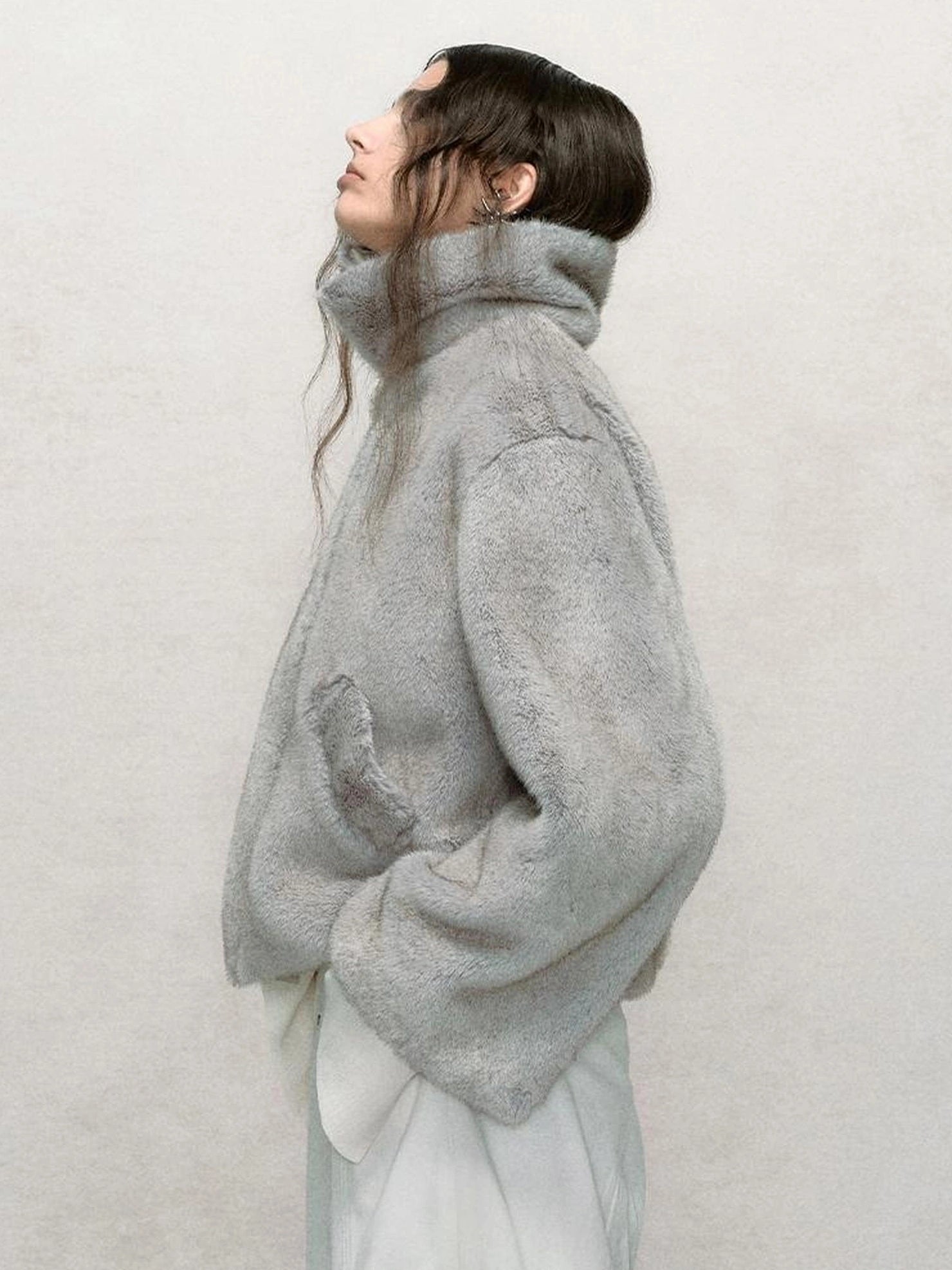 AnnoMundi Frostshadow Tweed Short Eco Fur Jacket Jacket