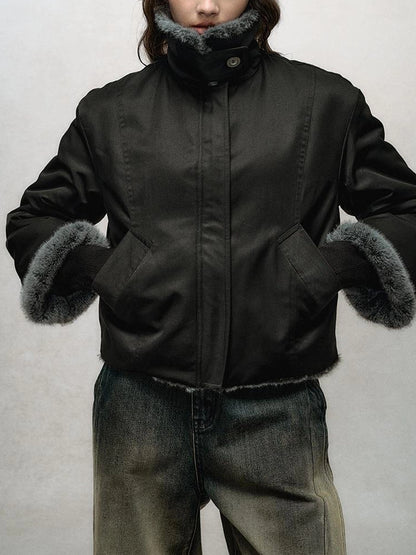 AnnoMundi Frostshadow Tweed Short Eco Fur Jacket Jacket