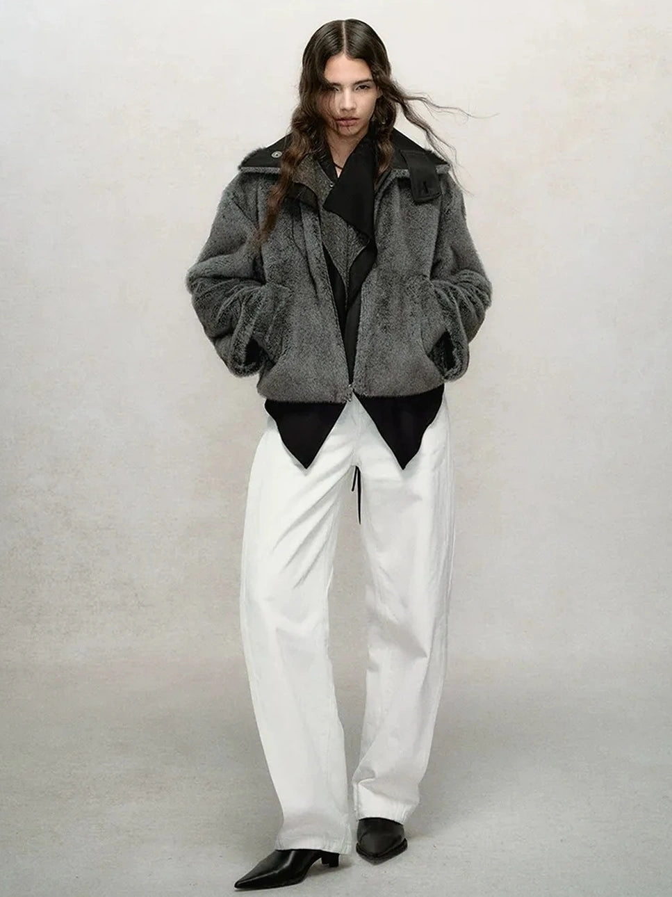 AnnoMundi Frostshadow Tweed Short Eco Fur Jacket Jacket