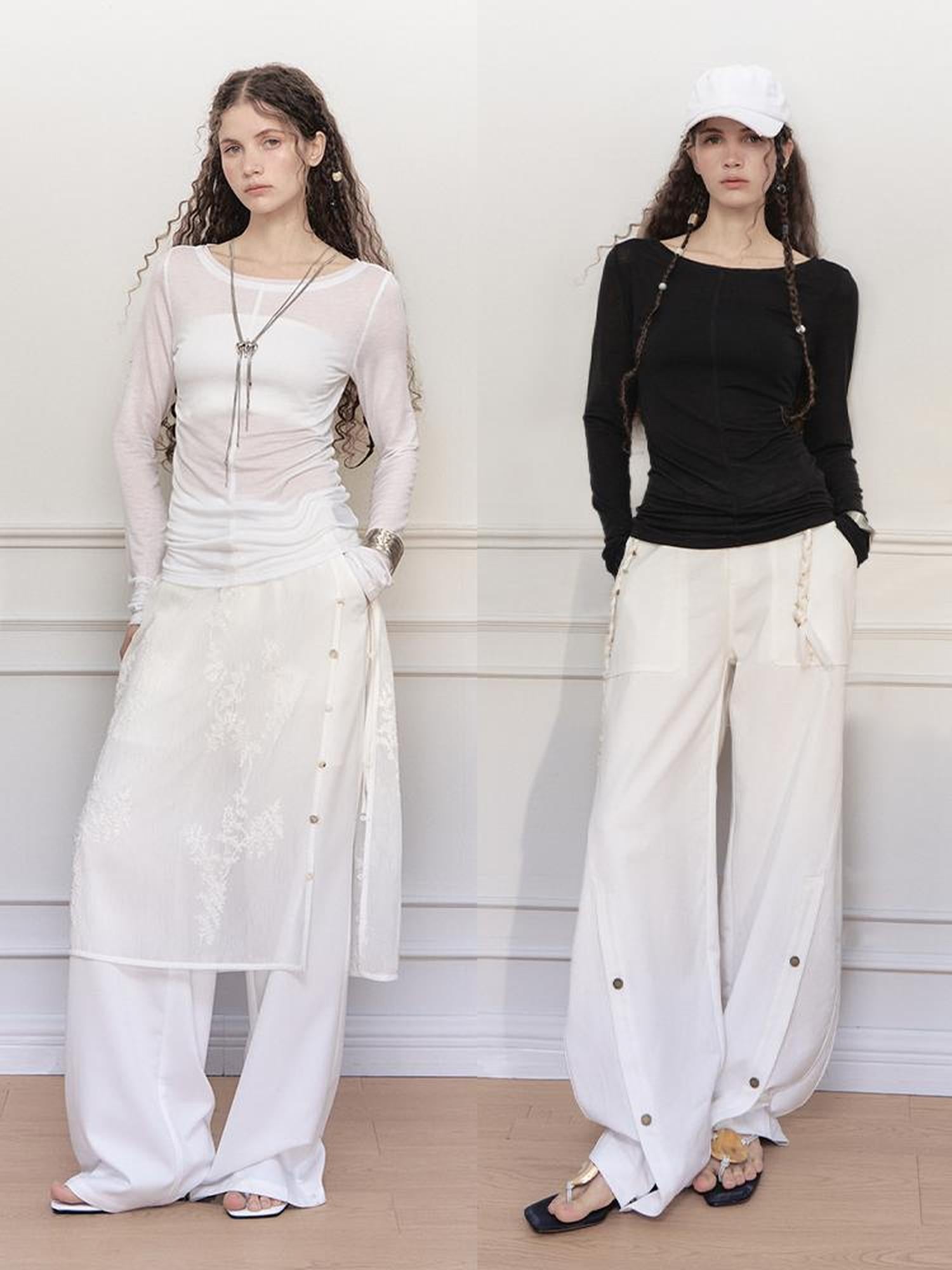 AnnoMundi Gauze Knit Sheer Tencel Tee