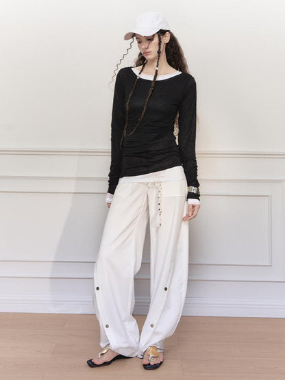 AnnoMundi Gauze Knit Sheer Tencel Tee