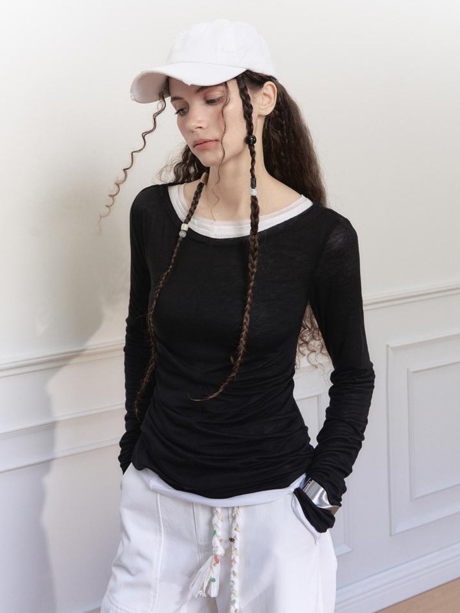AnnoMundi Gauze Knit Sheer Tencel Tee