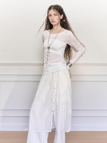 AnnoMundi Gauze Knit Sheer Tencel Tee