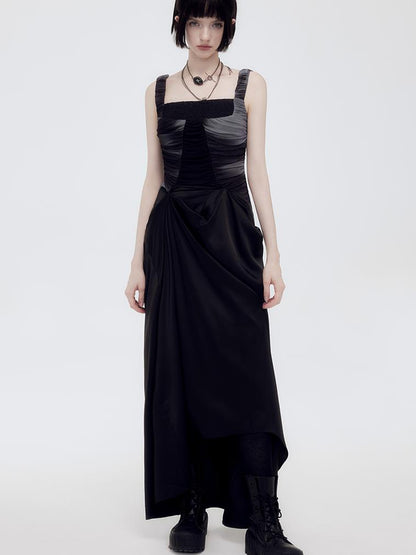 AnnoMundi Halo Bloom Ruffle Sheer Mesh V-Neck T-Shirt Long-Sleeve Dress