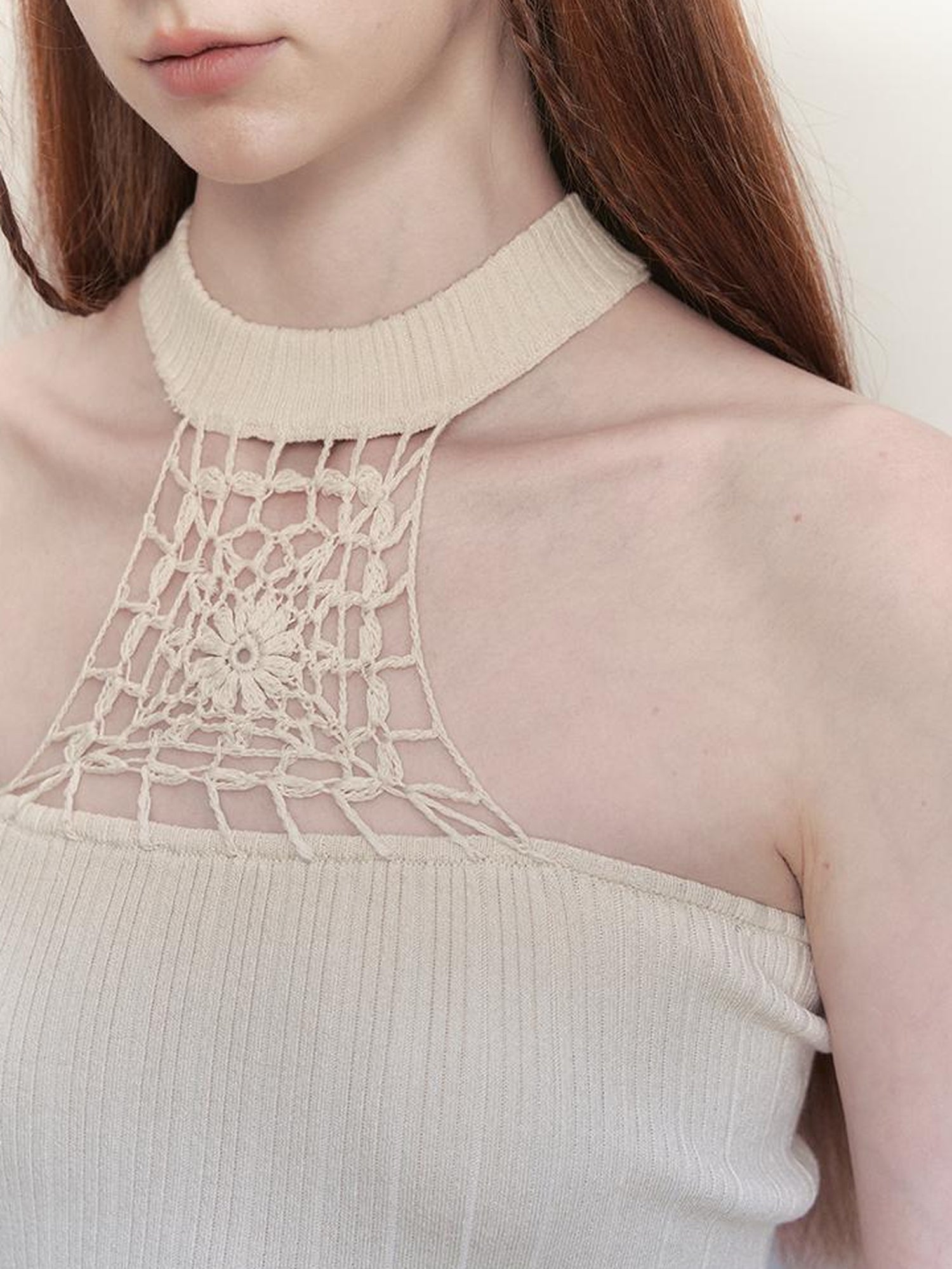 AnnoMundi Hand Crocheted Knit Halter Top