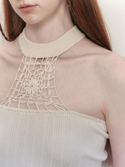 AnnoMundi Hand Crocheted Knit Halter Top