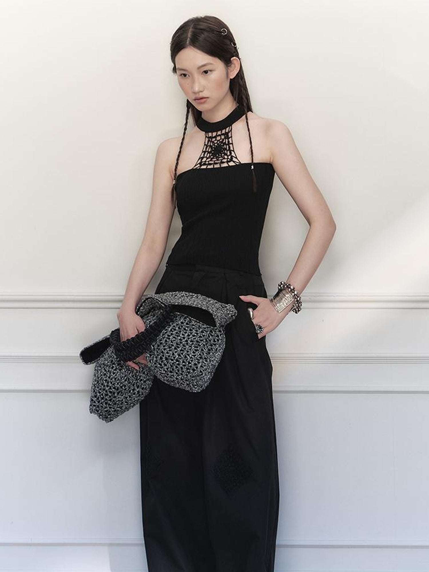 AnnoMundi Hand Crocheted Knit Halter Top