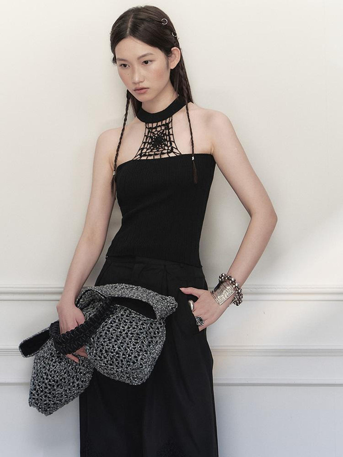 AnnoMundi Hand Crocheted Knit Halter Top