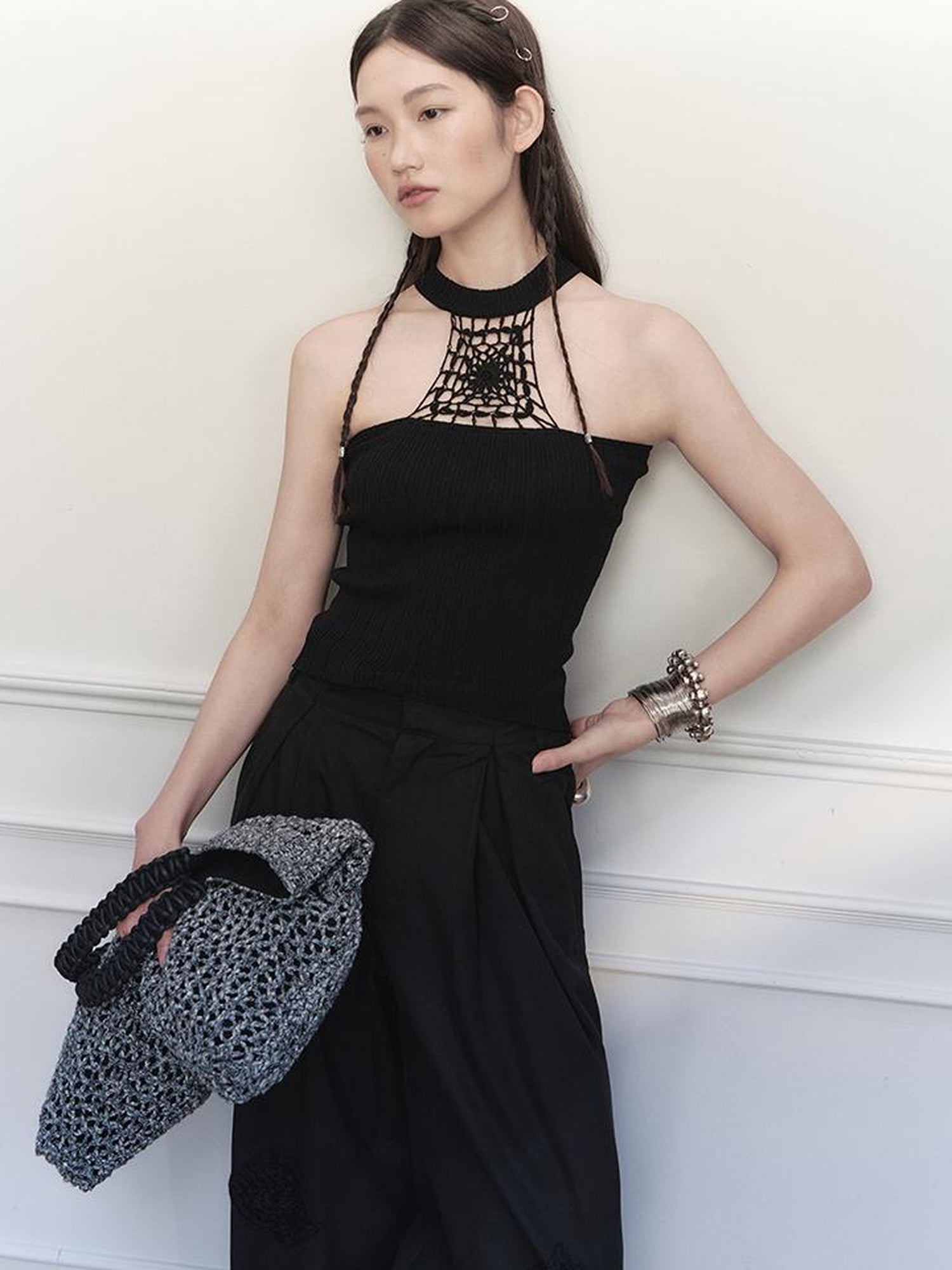 AnnoMundi Hand Crocheted Knit Halter Top