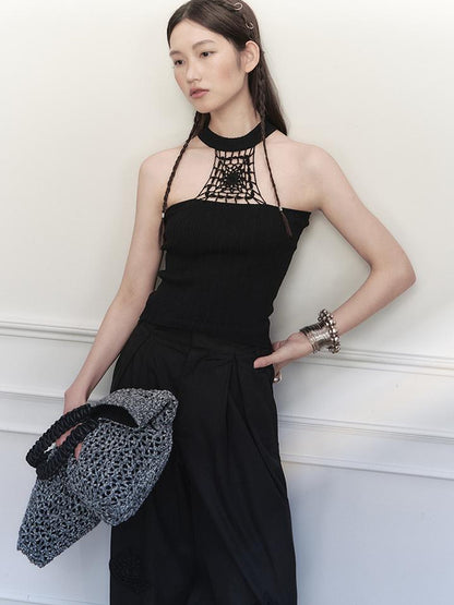 AnnoMundi Hand Crocheted Knit Halter Top