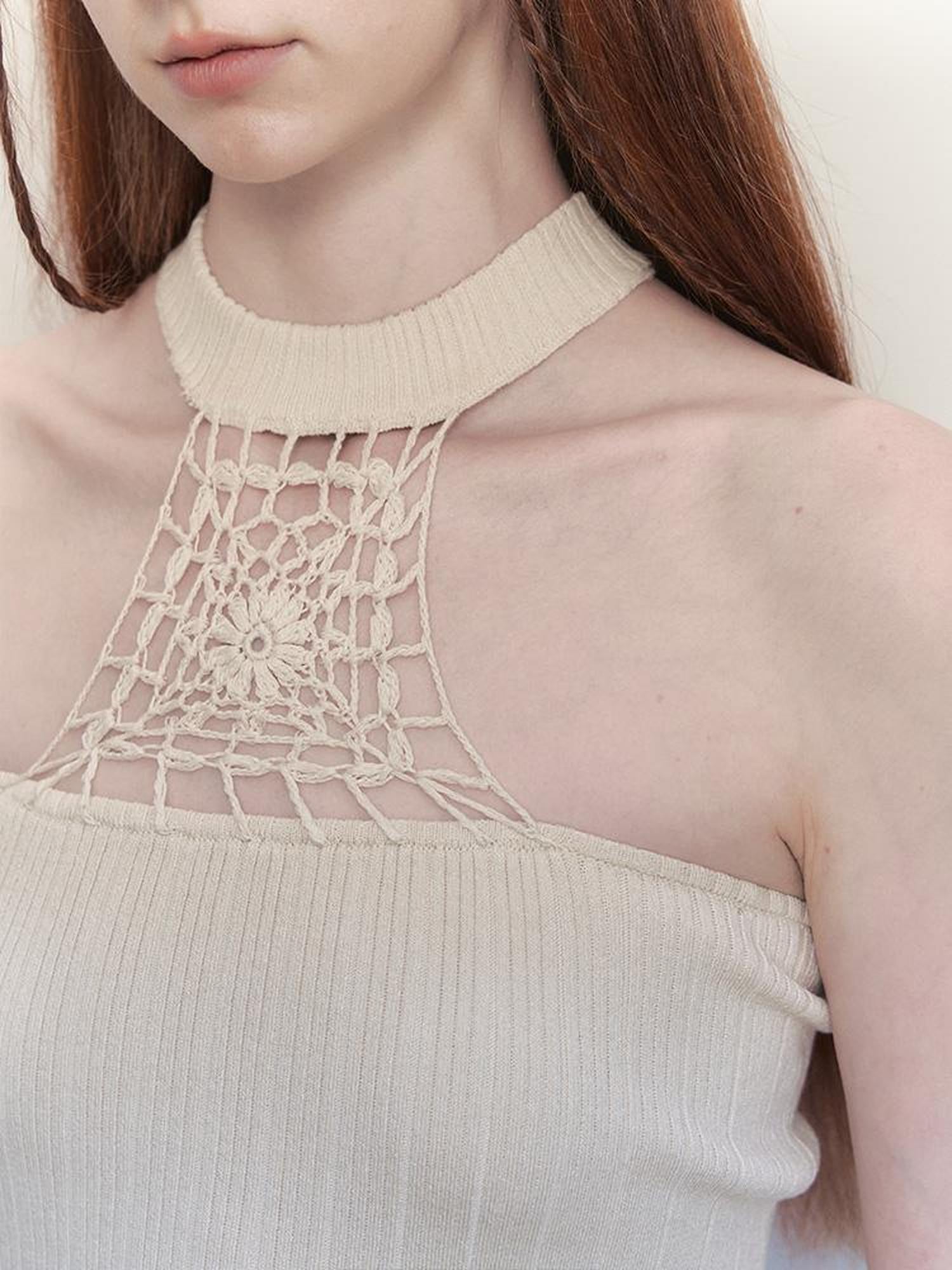 AnnoMundi Hand Crocheted Knit Halter Top