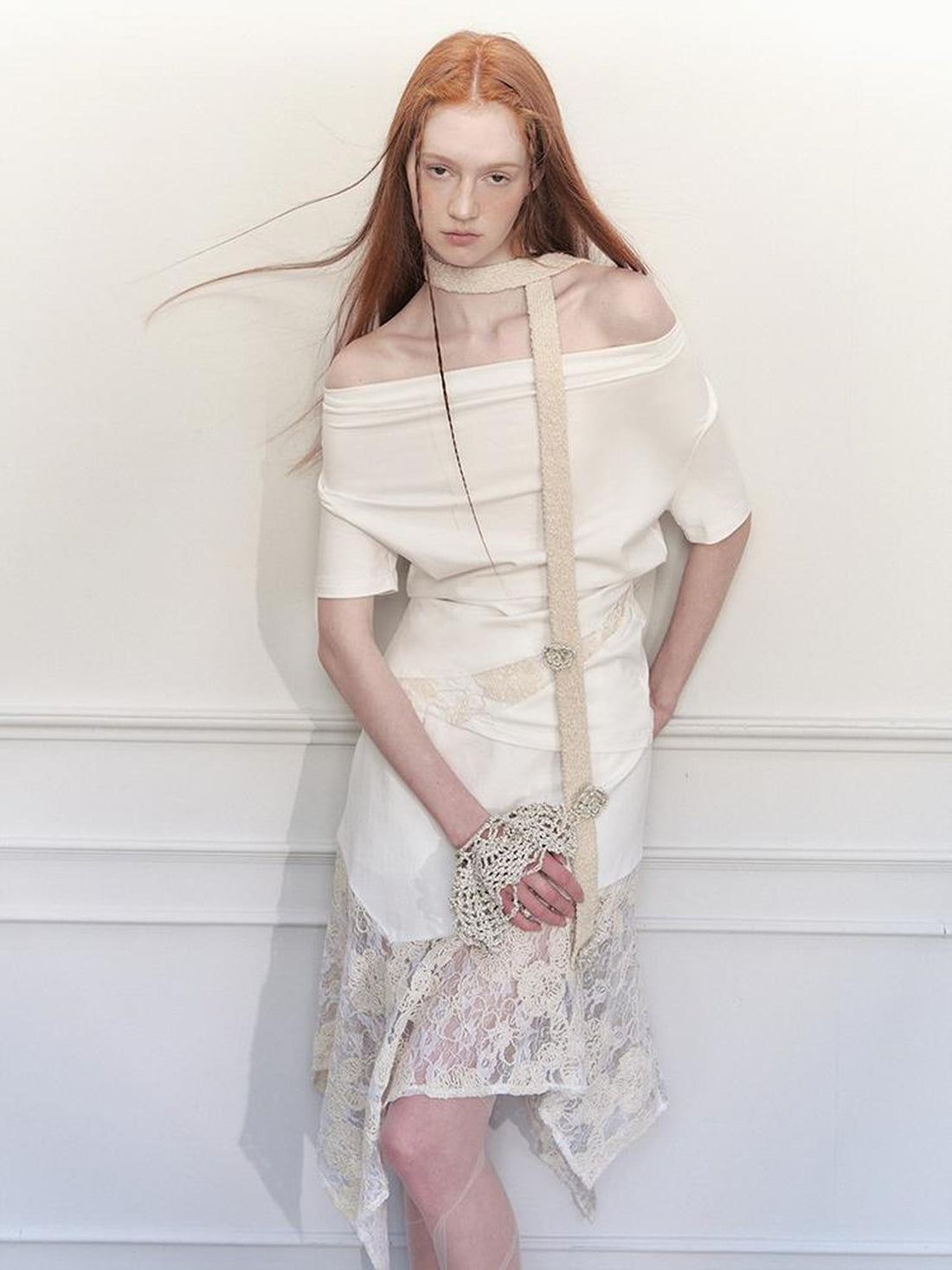 AnnoMundi Hand Embroidered Bohemian Cotton Belt With Floral Detailing