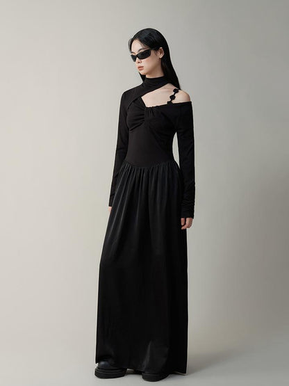 AnnoMundi Hand Embroidered V Neck Slip Dress With Detachable Floral Straps