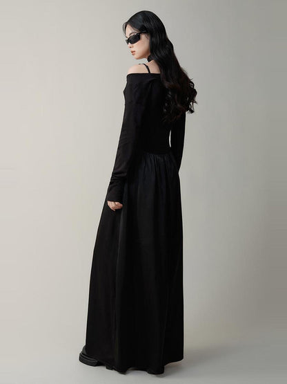 AnnoMundi Hand Embroidered V Neck Slip Dress With Detachable Floral Straps